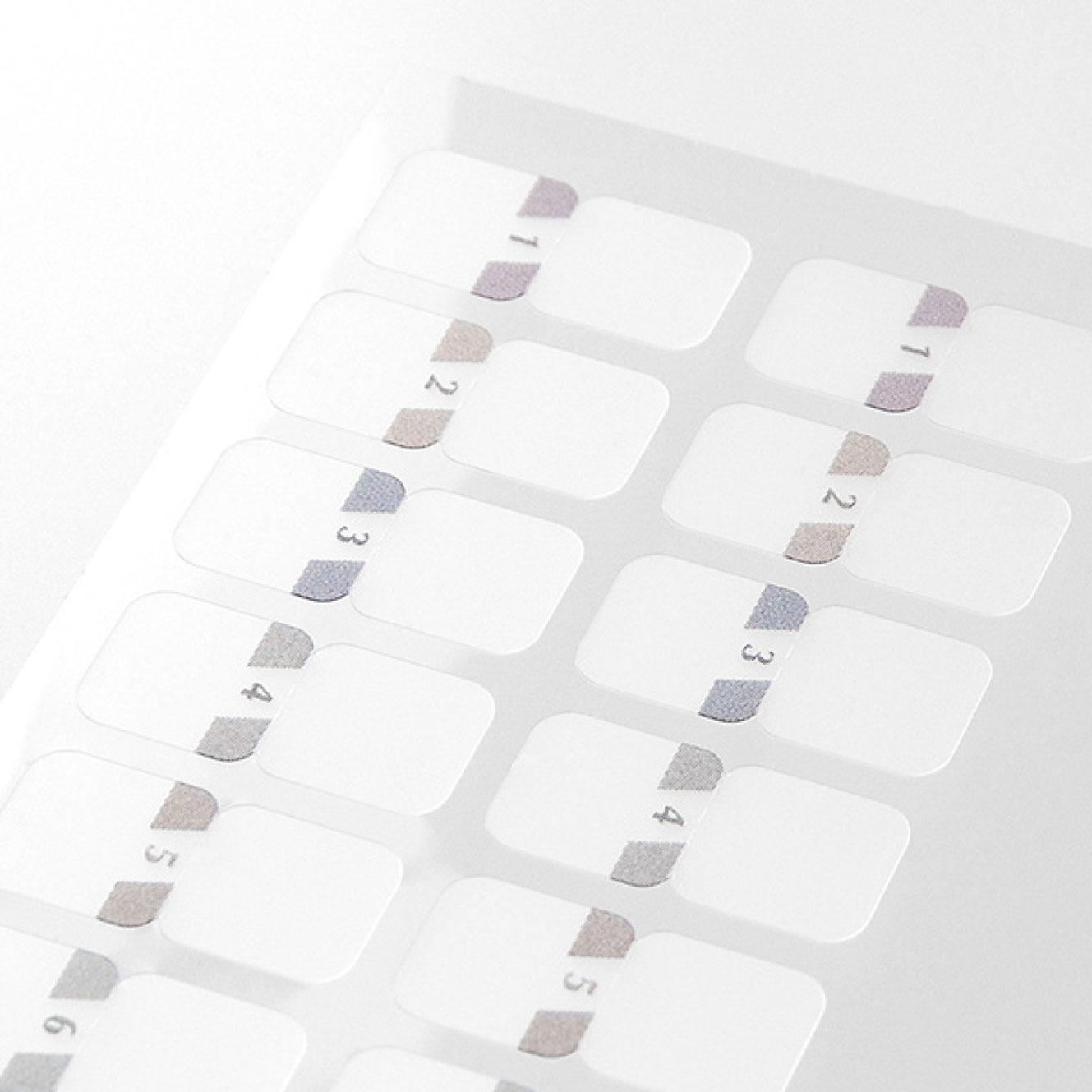 Midori - Planner Sticker - Index Labels - Numbers - Grey
