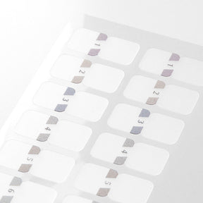 Midori - Planner Sticker - Index Labels - Numbers - Grey