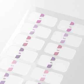Midori - Planner Sticker - Index Labels - Numbers - Pink