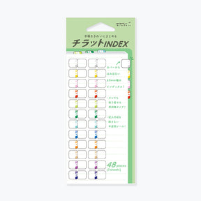 Midori - Planner Sticker - Index Labels - Coloured Numbers