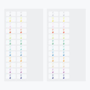 Midori - Planner Sticker - Index Labels - Coloured Numbers