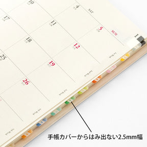 Midori - Planner Sticker - Index Labels - Coloured Numbers