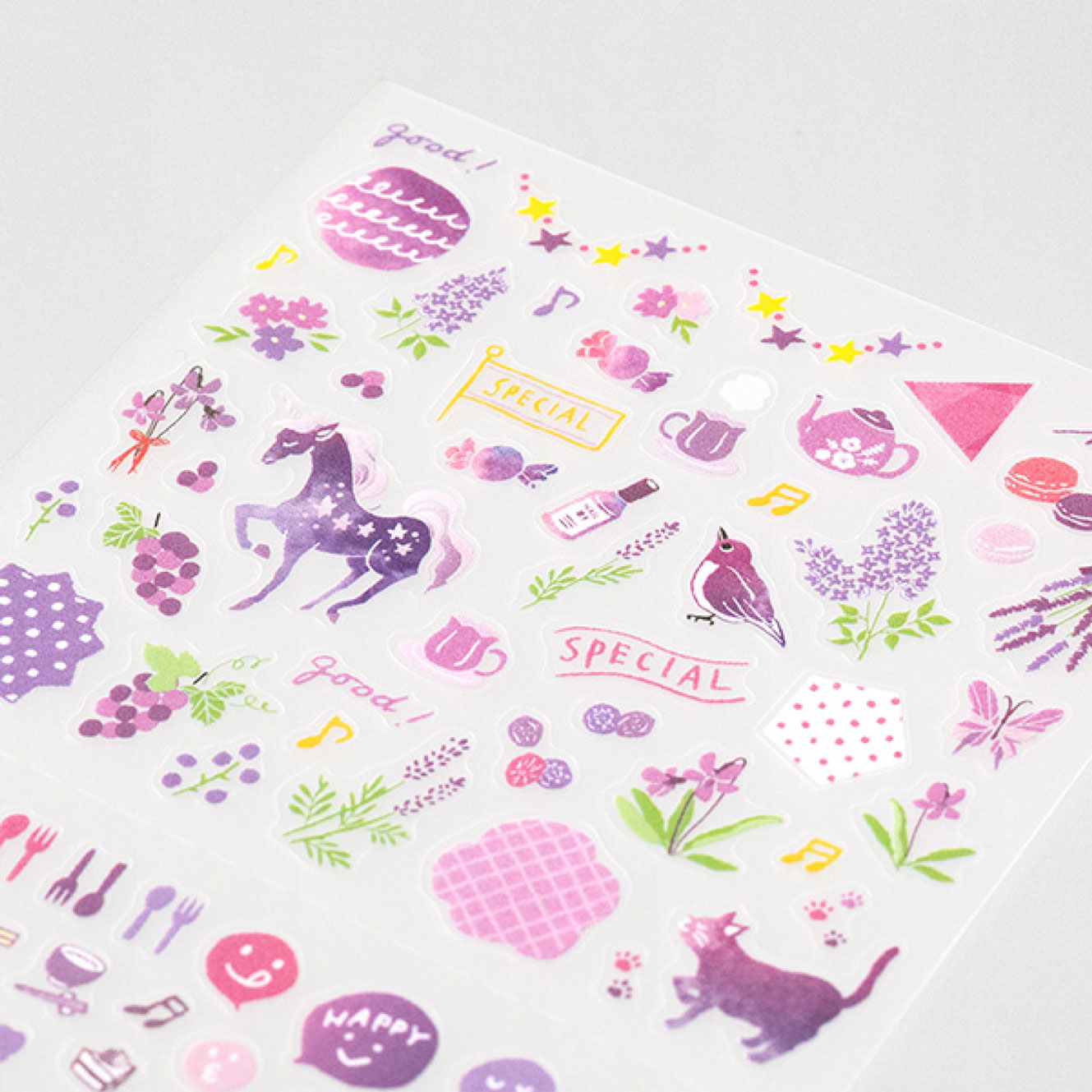 Midori - Planner Sticker - Seal Collection - Purple <Outgoing>