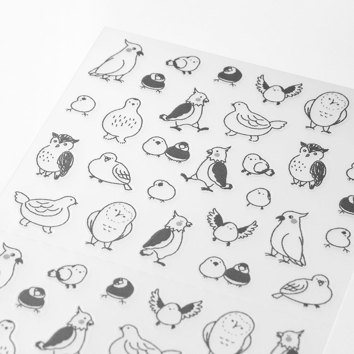 Midori - Planner Sticker - Seal Collection - Birds Sketch