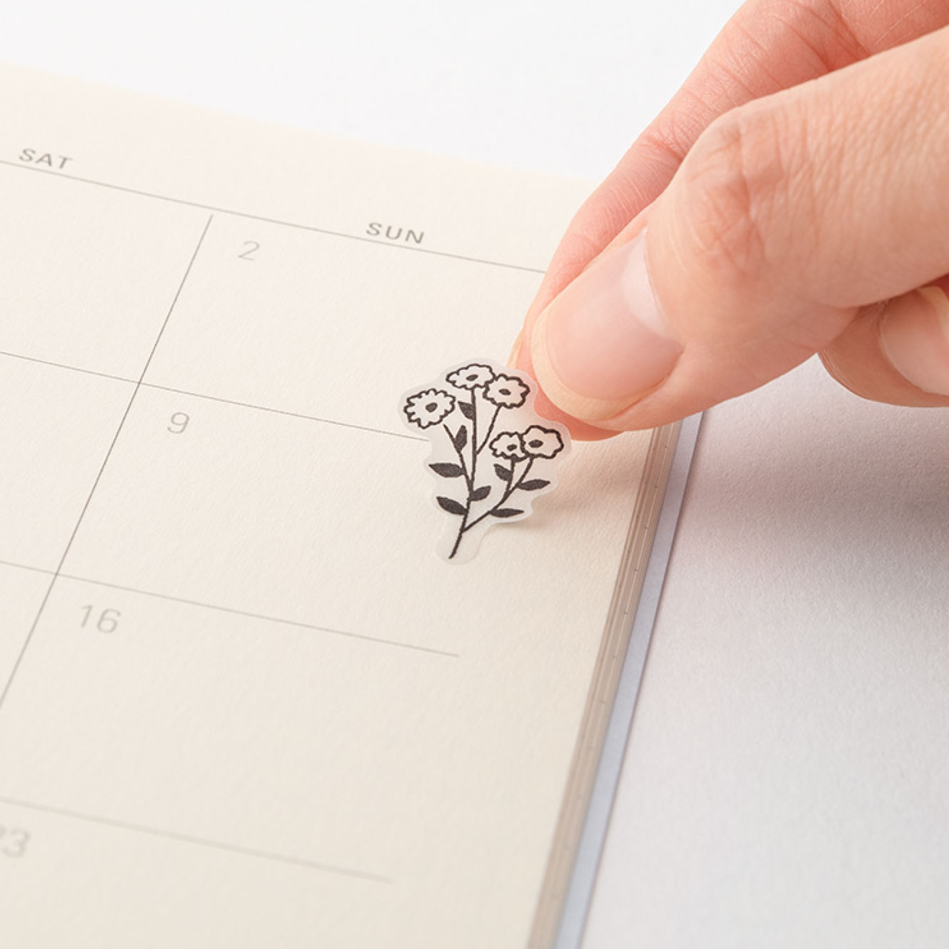 Midori - Planner Sticker - Sticker Collection - Floral Monotone