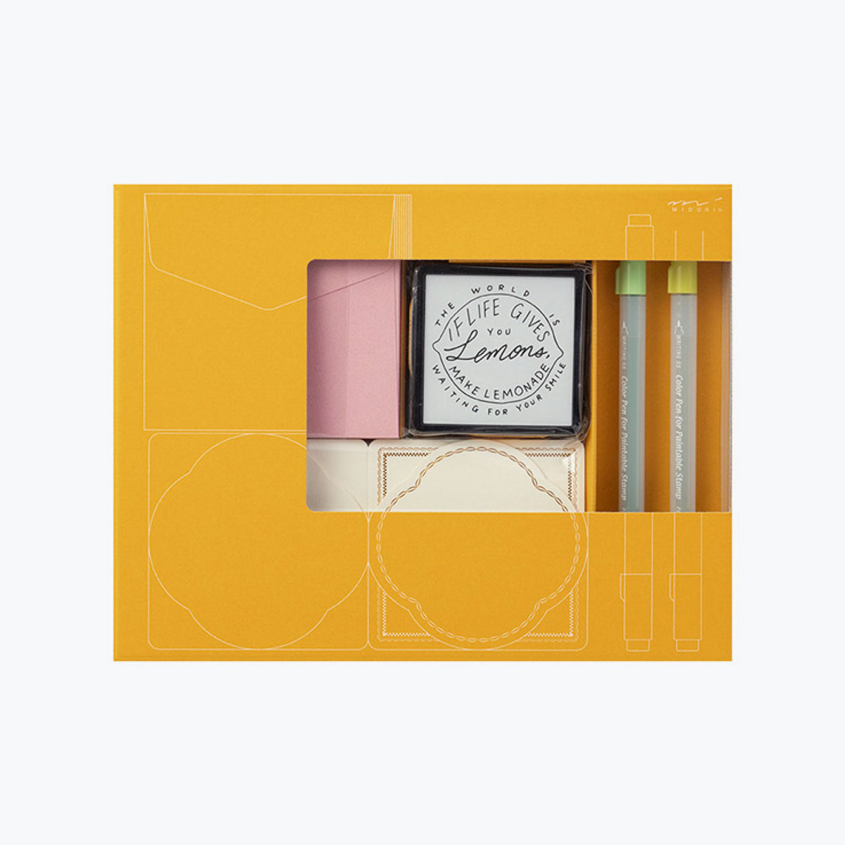 Midori - Stamp Kit - Self-Inking - Lemons (Limited Edition)