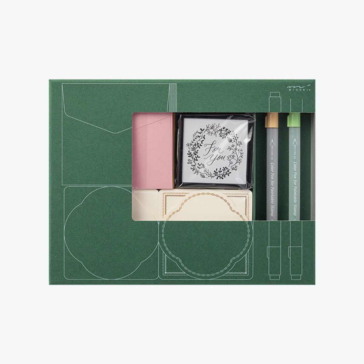 Midori - Stamp Kit - Self-Inking - Wreath (Limited Edition)