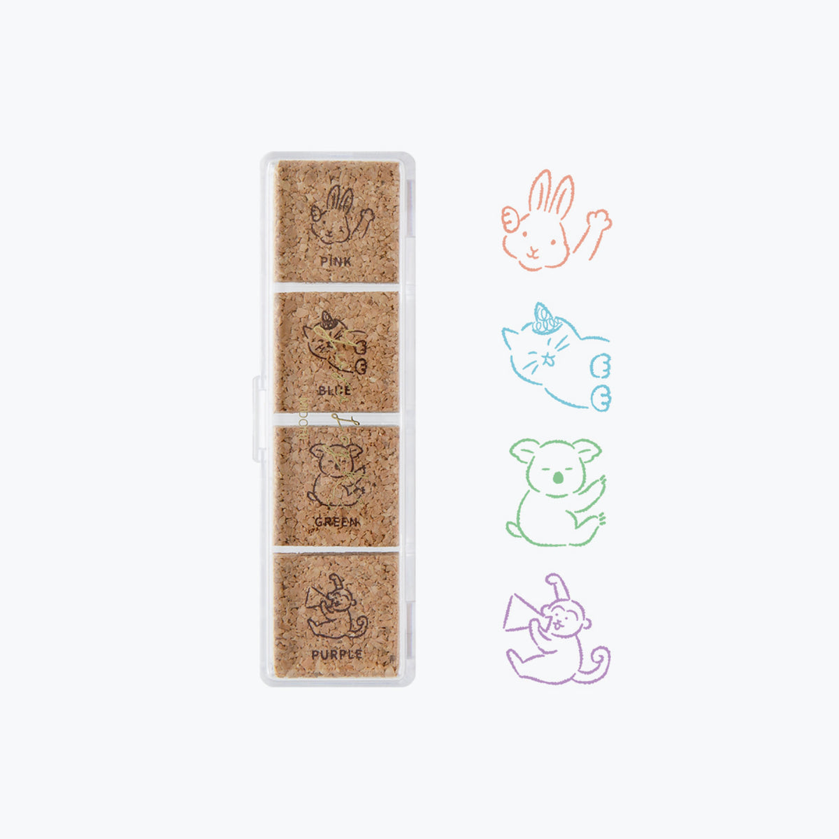 Midori - Stamp - Yuru Log - Pre-Inked - Animals