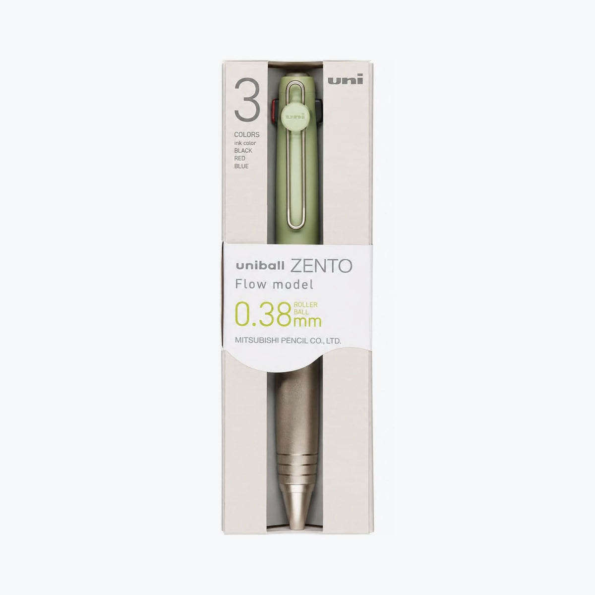 Mitsubishi Uni - Ballpoint Pen - Zento 3 - Flow - 0.38mm - Green