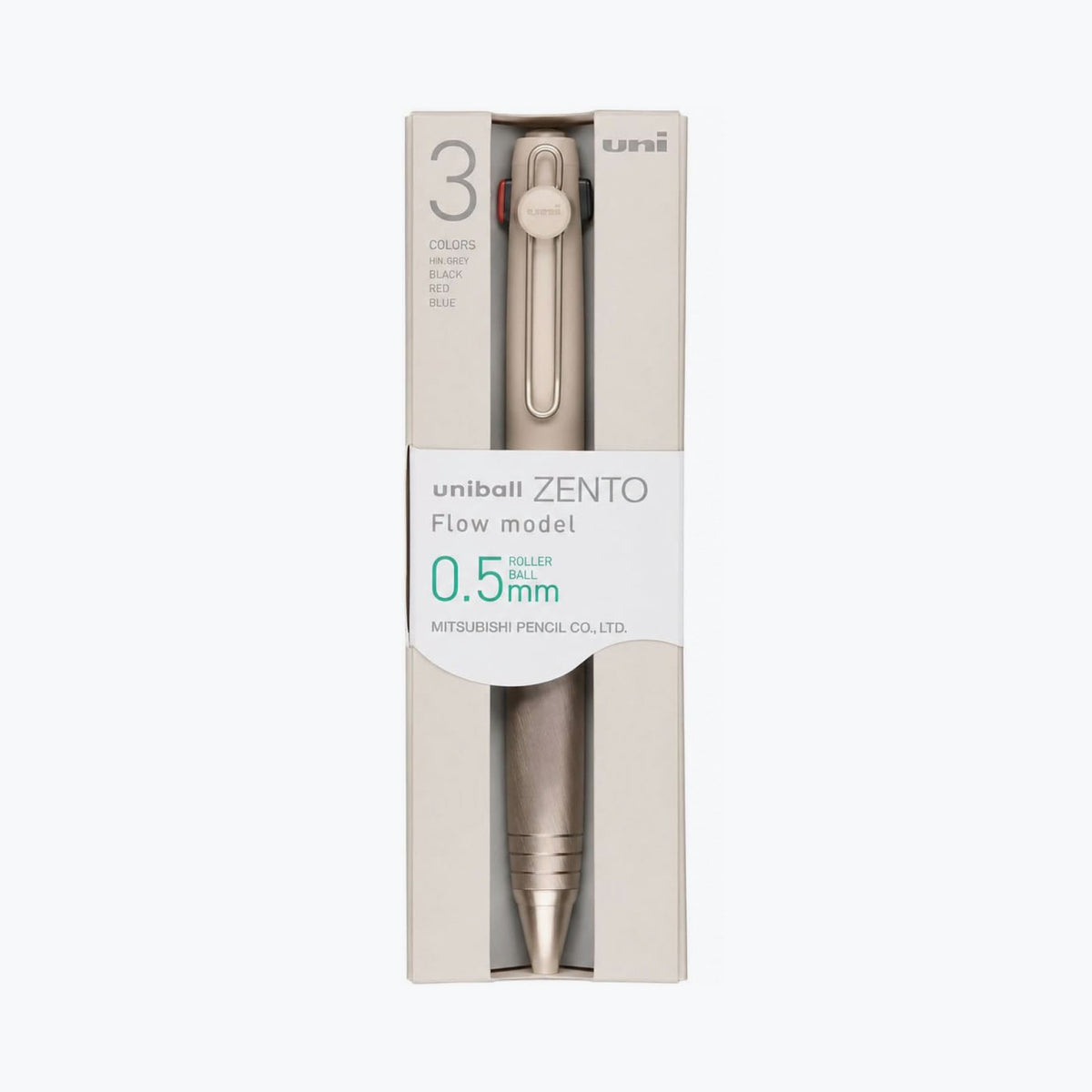 Mitsubishi Uni - Ballpoint Pen - Zento 3 - Flow - 0.5mm - Beige