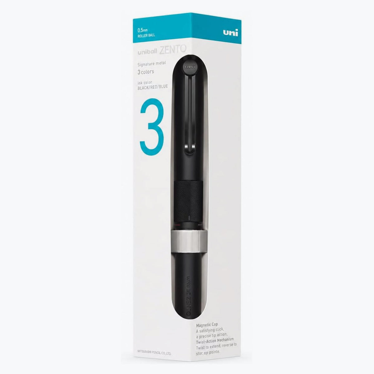 Mitsubishi Uni - Ballpoint Pen - Zento 3 - Signature - 0.5mm - Black