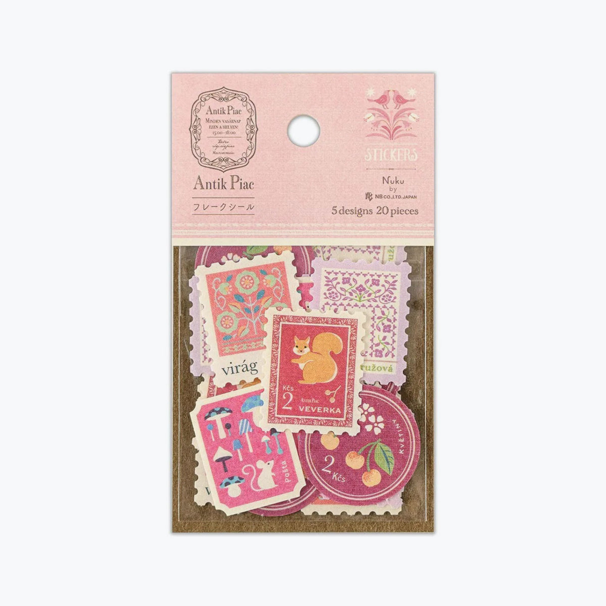 NB Japan - Planner Sticker - Flake Seal - Antik Piac - Red