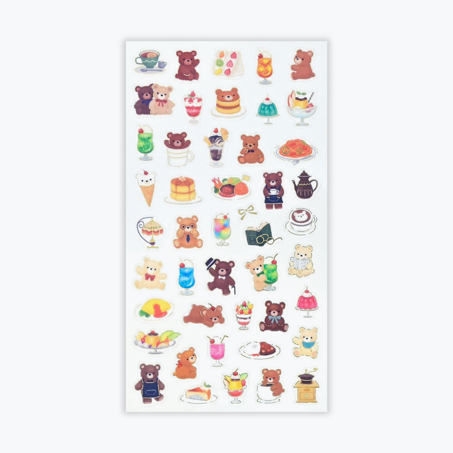 NB Japan - Planner Sticker - Mattari Animals Relaxing - Bear x Coffee Shop