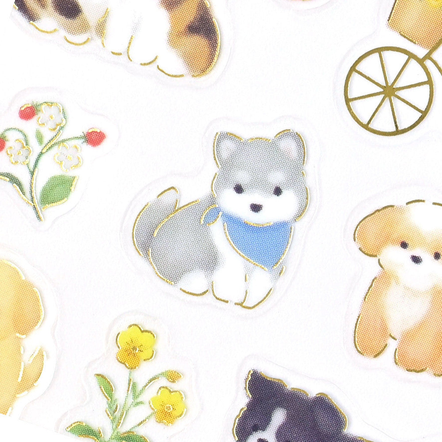 NB Japan - Planner Sticker - Mattari Animals Relaxing - Dog x Picnic