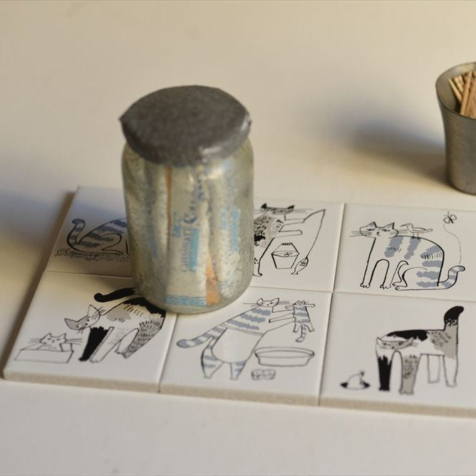 Classiky - Tiger Cat Bonbon Printed Tile 02