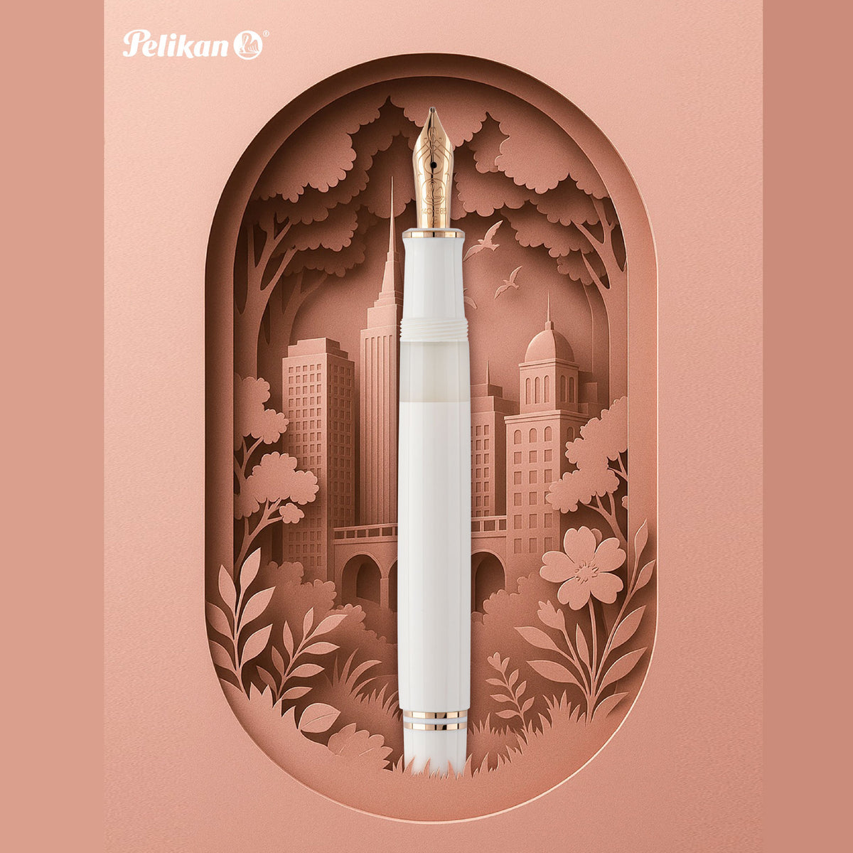 Pelikan - Fountain Pen - Souverän M600 - White & Rose Gold