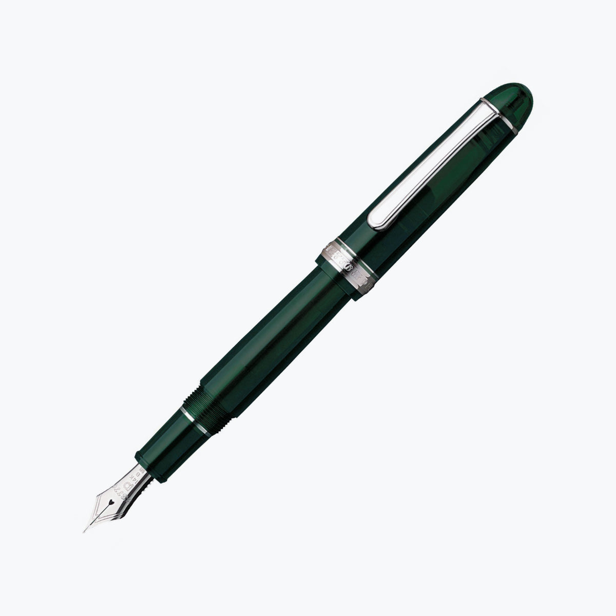 Platinum - Fountain Pen - #3776 Century - Laurel Green (Rhodium)