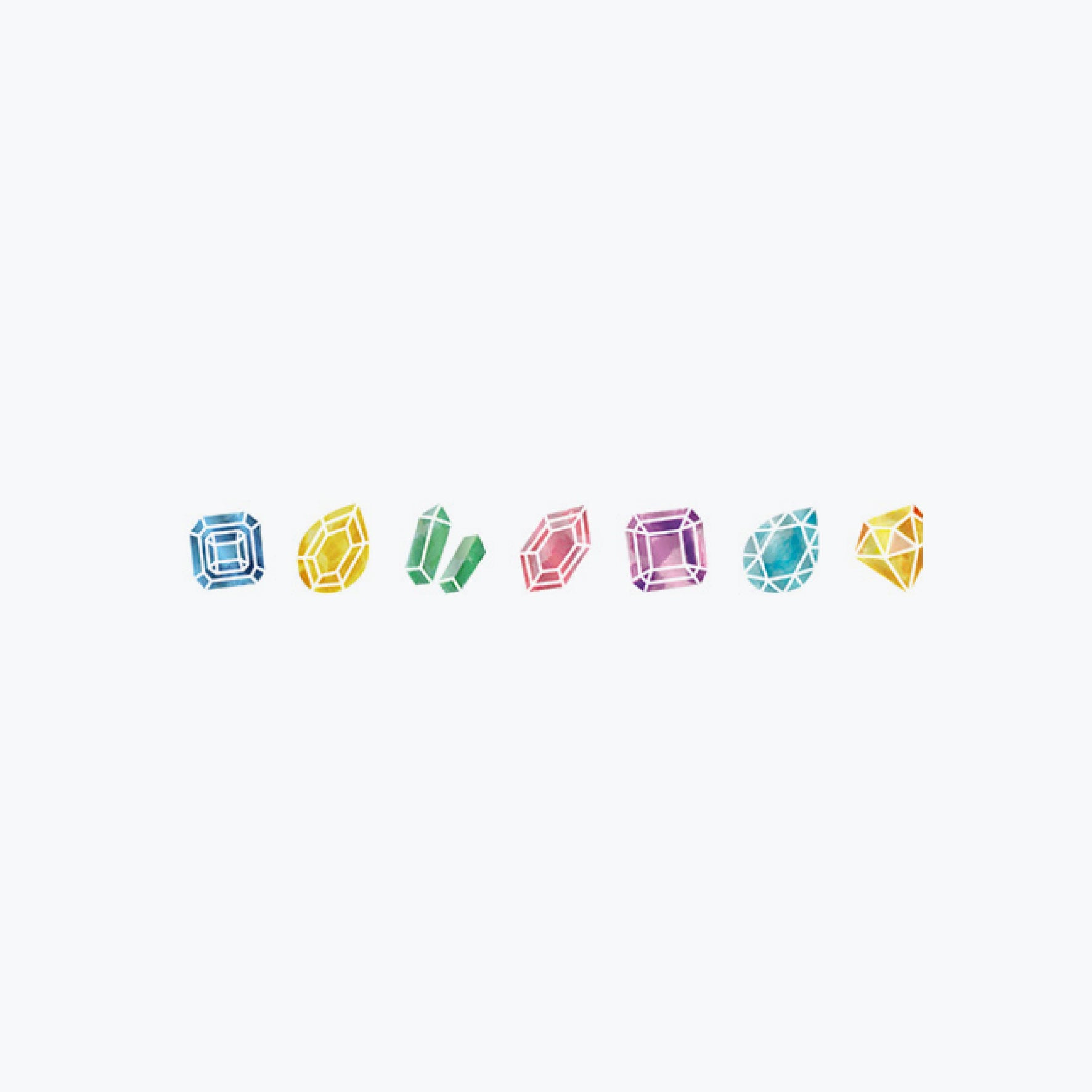 Plus - Washi Tape - Deco Rush - Kirari - 10mm - Jewels