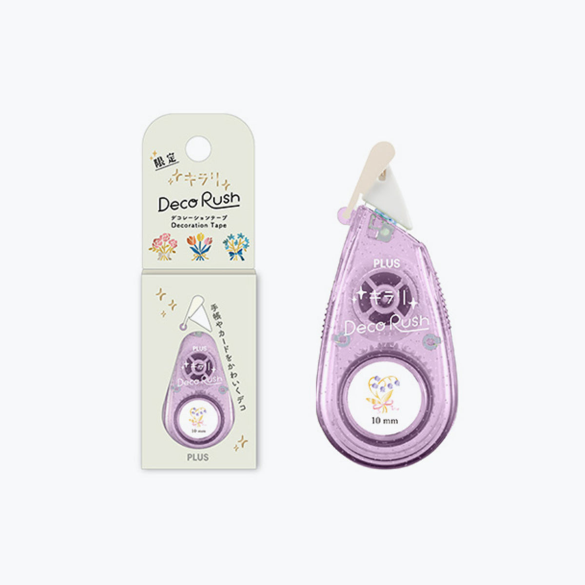 Plus - Washi Tape - Deco Rush - Kirari - 10mm - Bouquet
