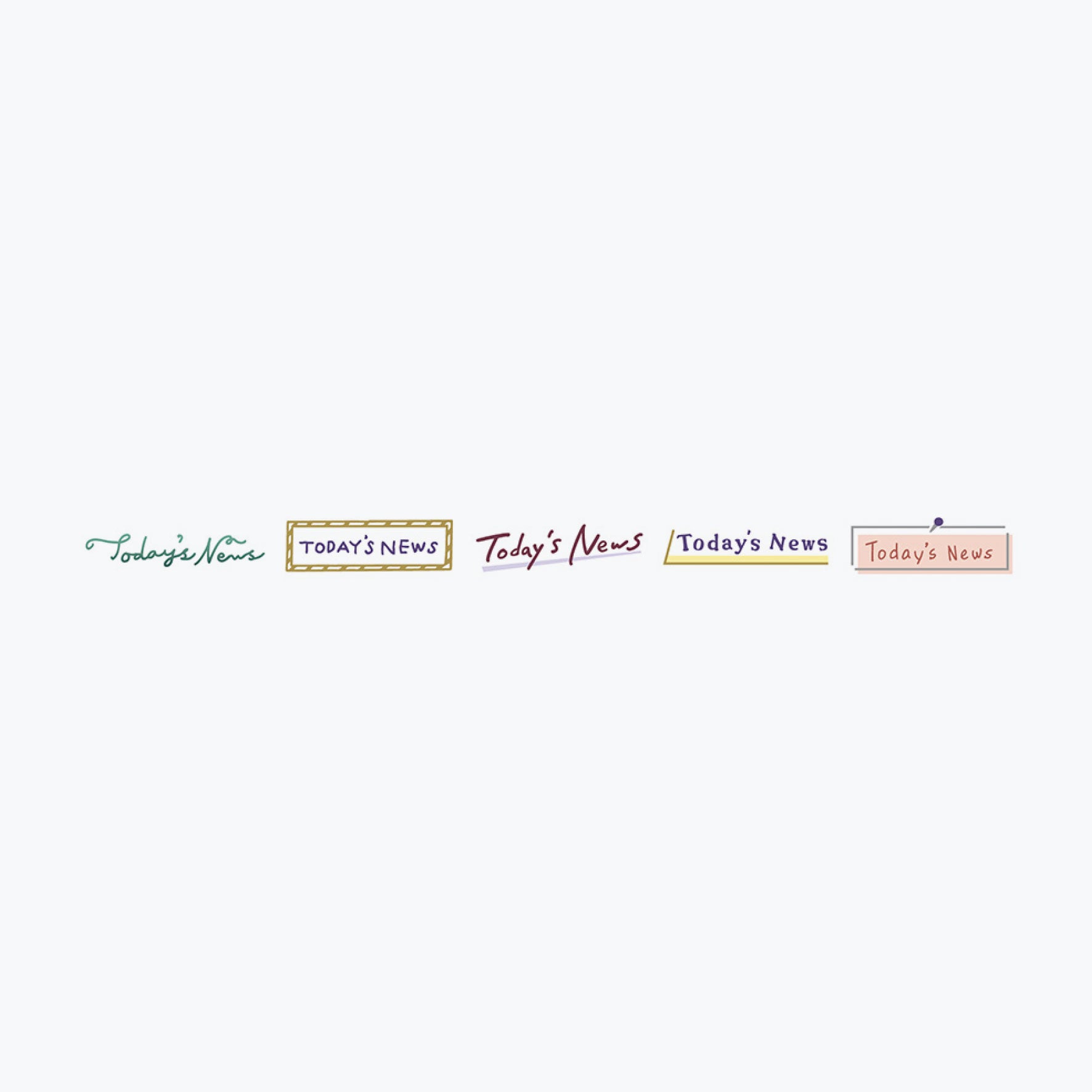 Plus - Washi Tape - Deco Rush - Topic - 10mm - Today's News