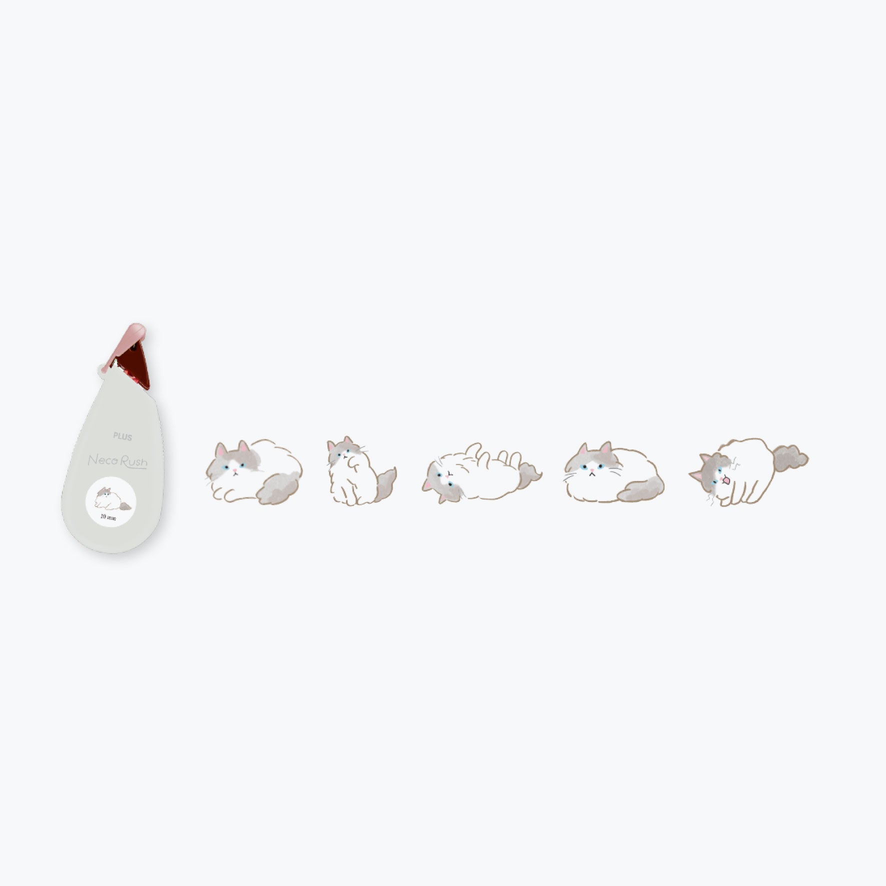 Plus - Washi Tape - Neco Rush - Ragdoll