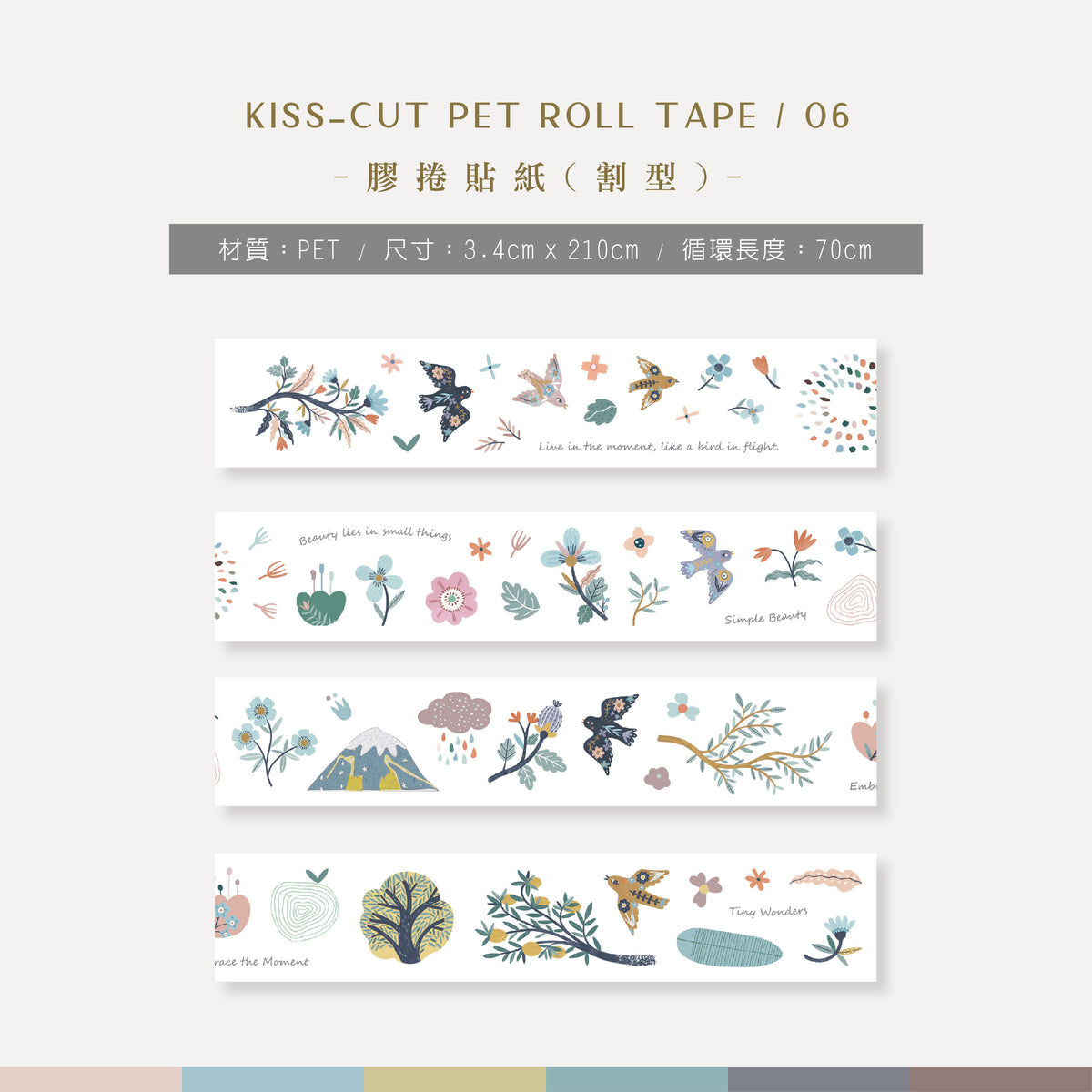 MU Lifestyle - Planner Sticker - Film Kiss Cut Roll (PET) - #06