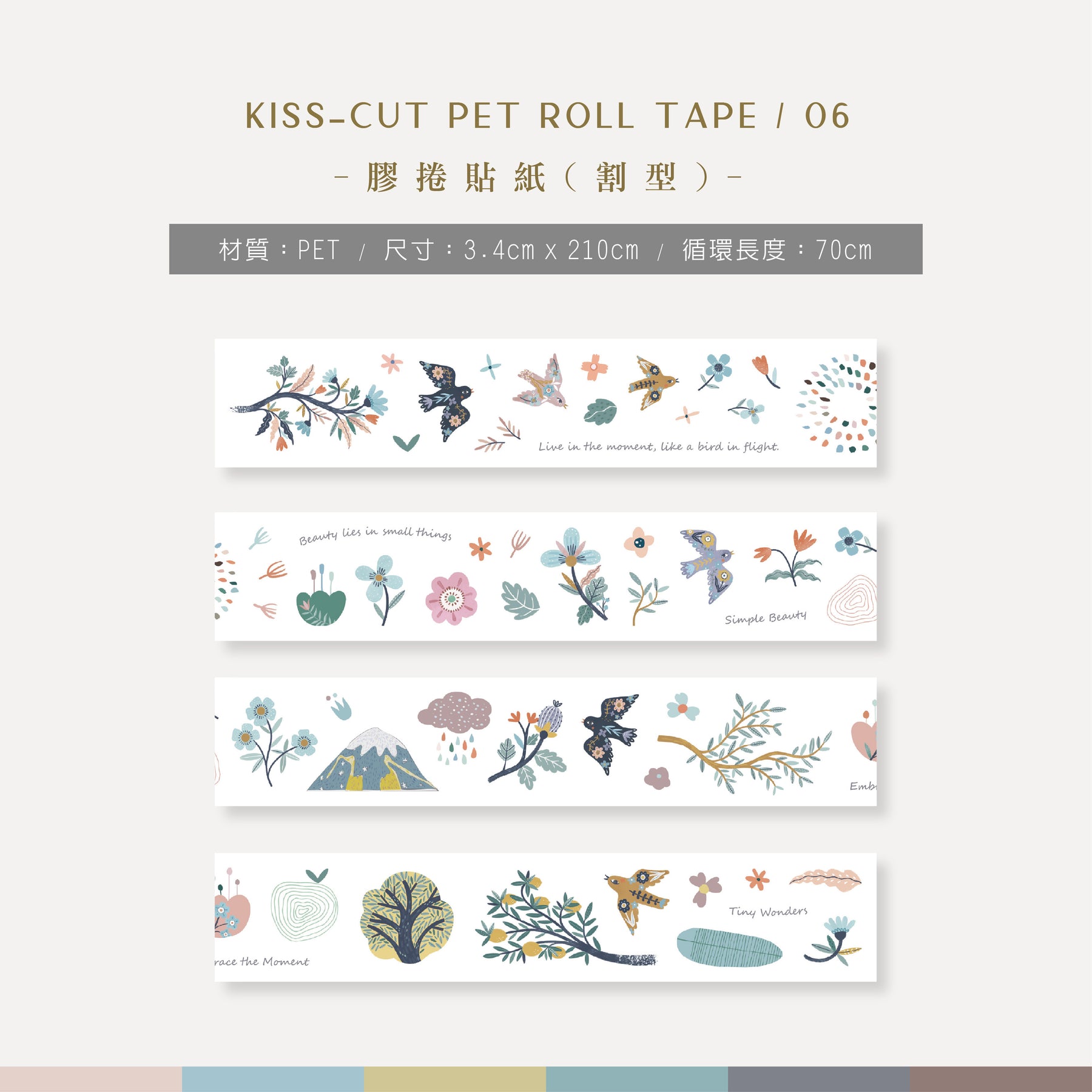 MU Lifestyle - Planner Sticker - Film Kiss Cut Roll (PET) - #06