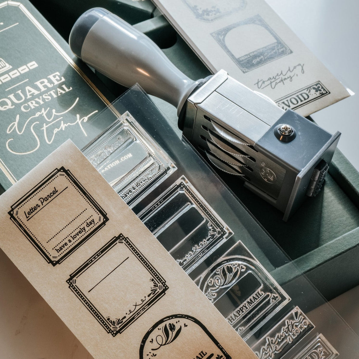 Meow Illustration - Crystal Date Stamp Set - Little Mailbox