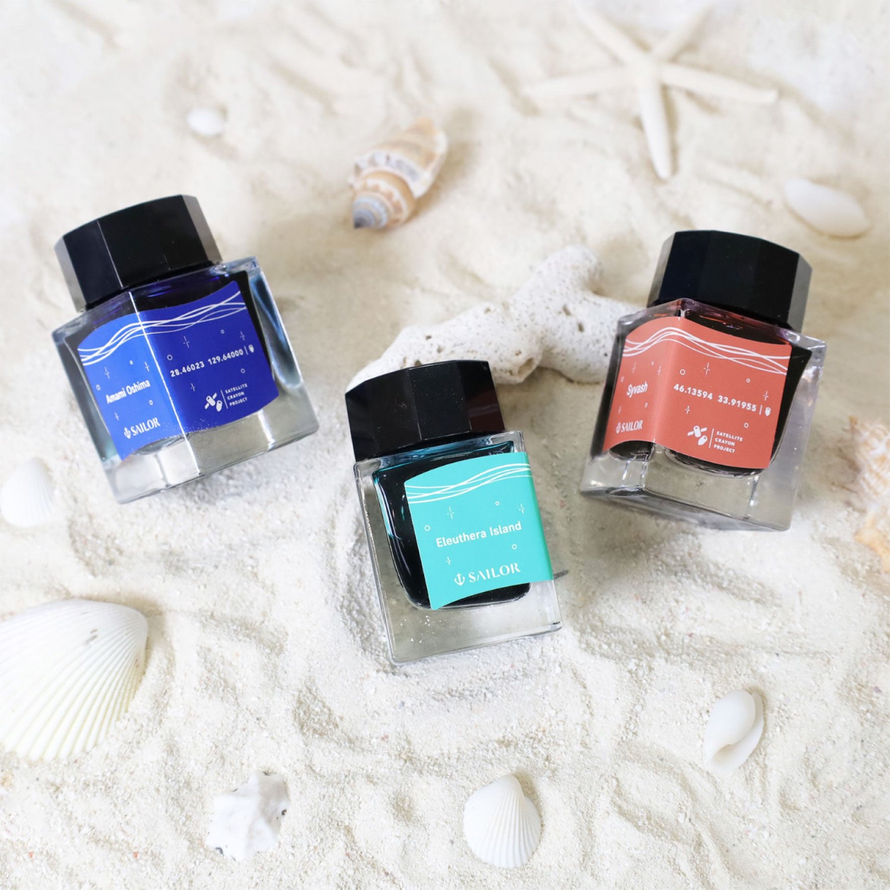 Sailor x Satellite Crayon Project - Fountain Pen Ink - Eleuthera Island