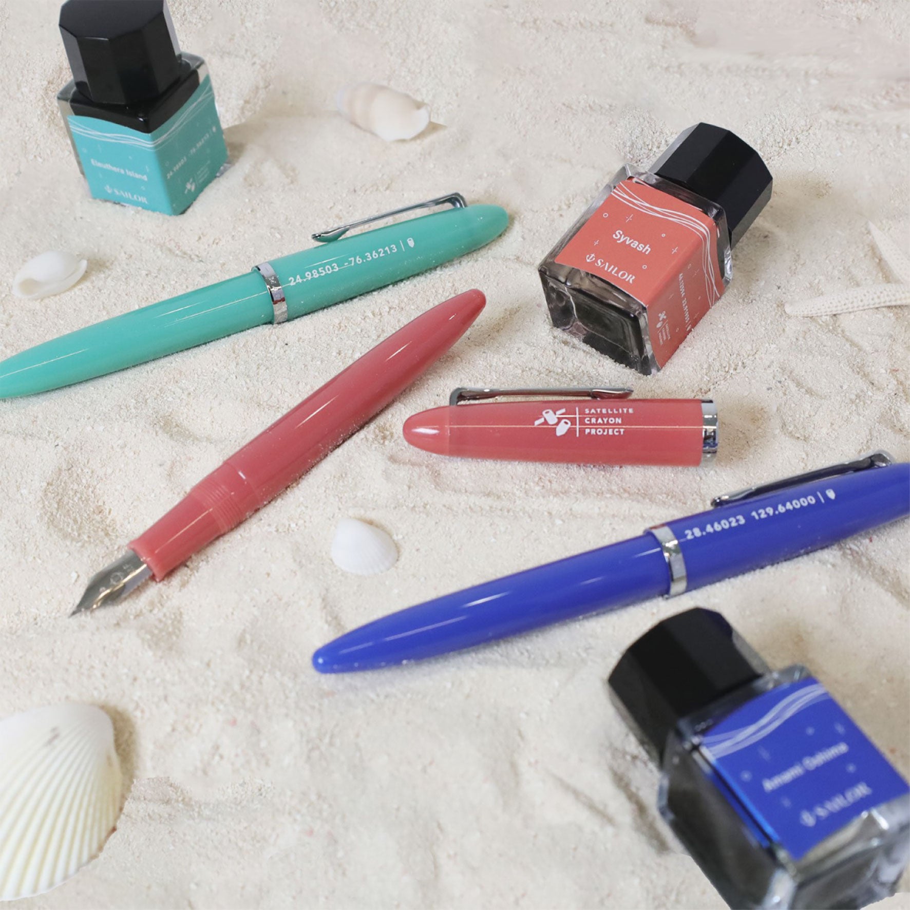 Sailor x Satellite Crayon Project - Fountain Pen Set - Amami Oshima