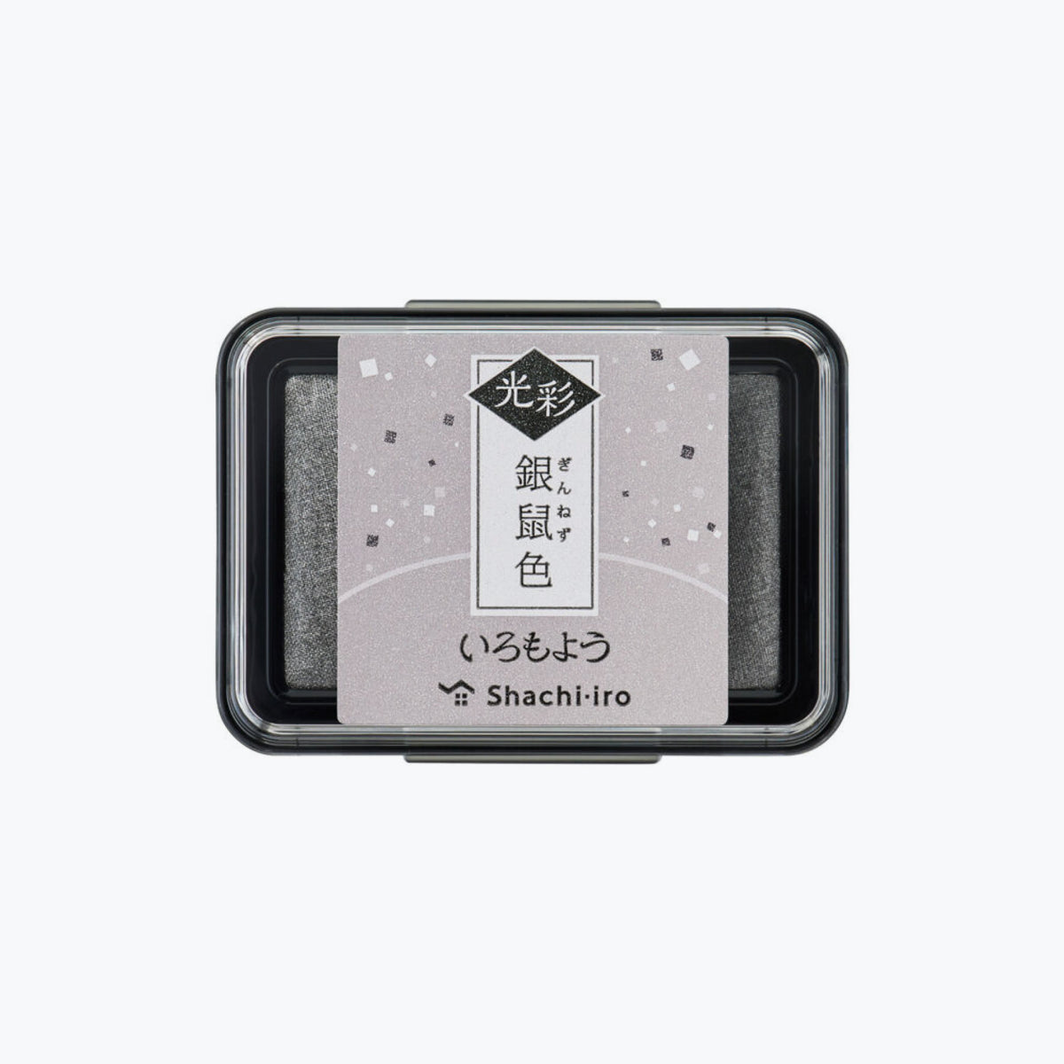 Shachihata - Stamp Pad - Oil-Based Ink - Iromoyo Kosai - Silver