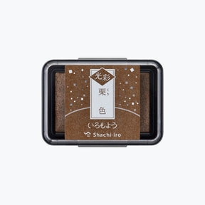 Shachihata - Stamp Pad - Oil-Based Ink - Iromoyo Kosai - Chestnut