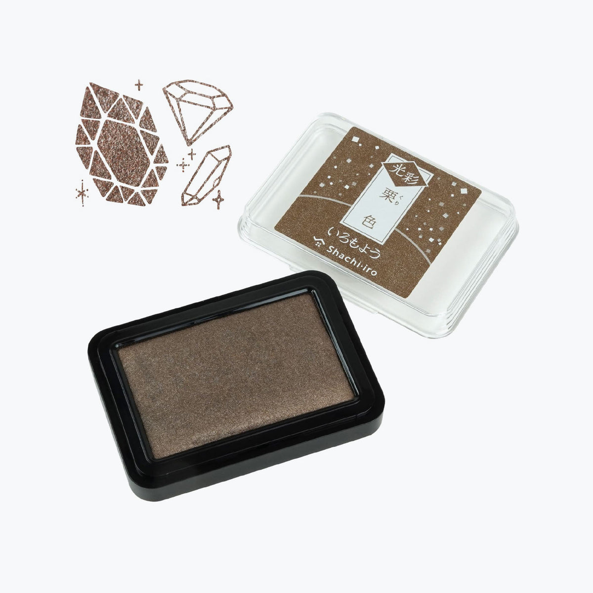 Shachihata - Stamp Pad - Oil-Based Ink - Iromoyo Kosai - Chestnut