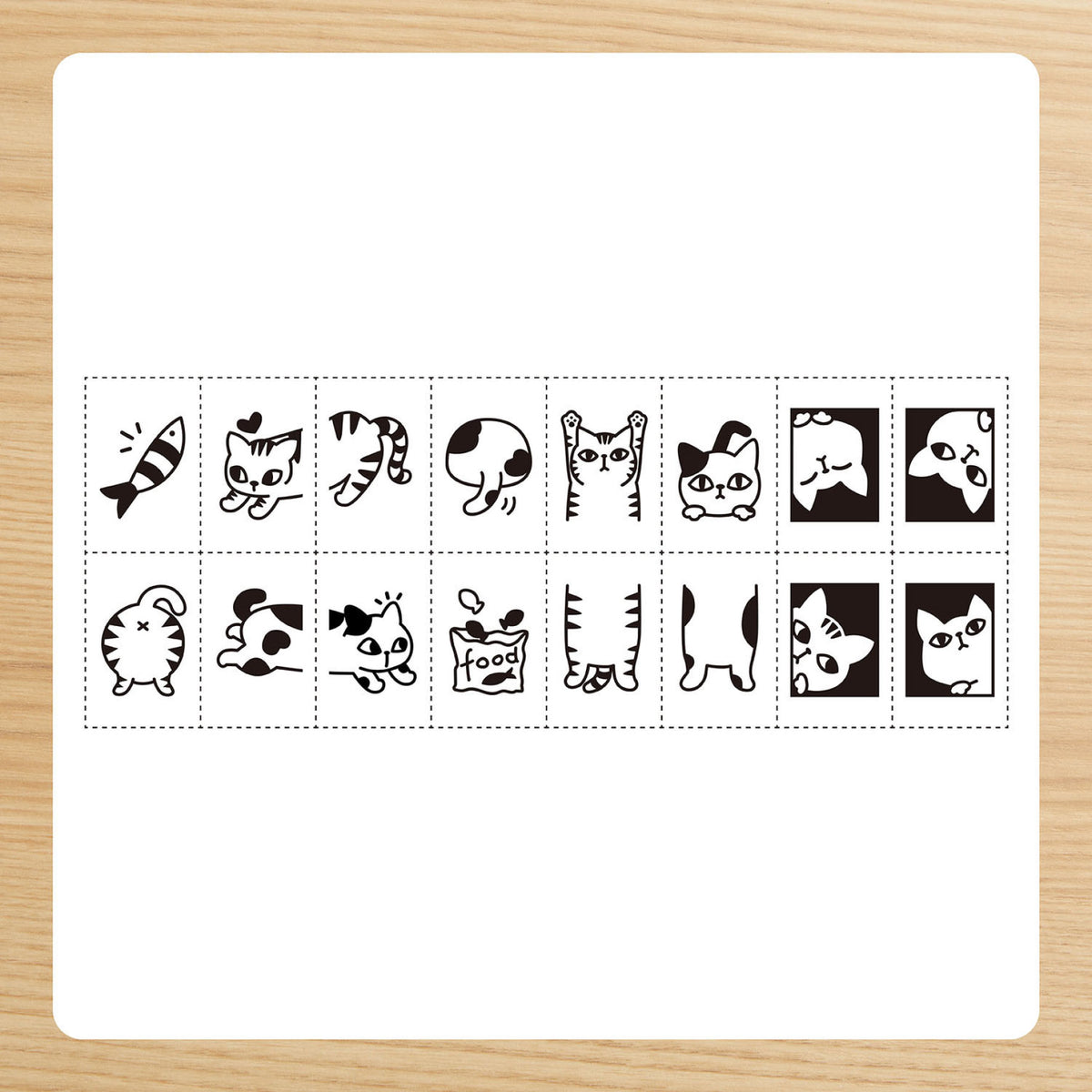 Shachihata - Stamp - Linked Frame - Cats