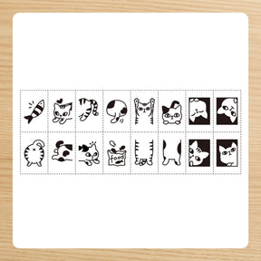 Shachihata - Stamp - Linked Frame - Cats
