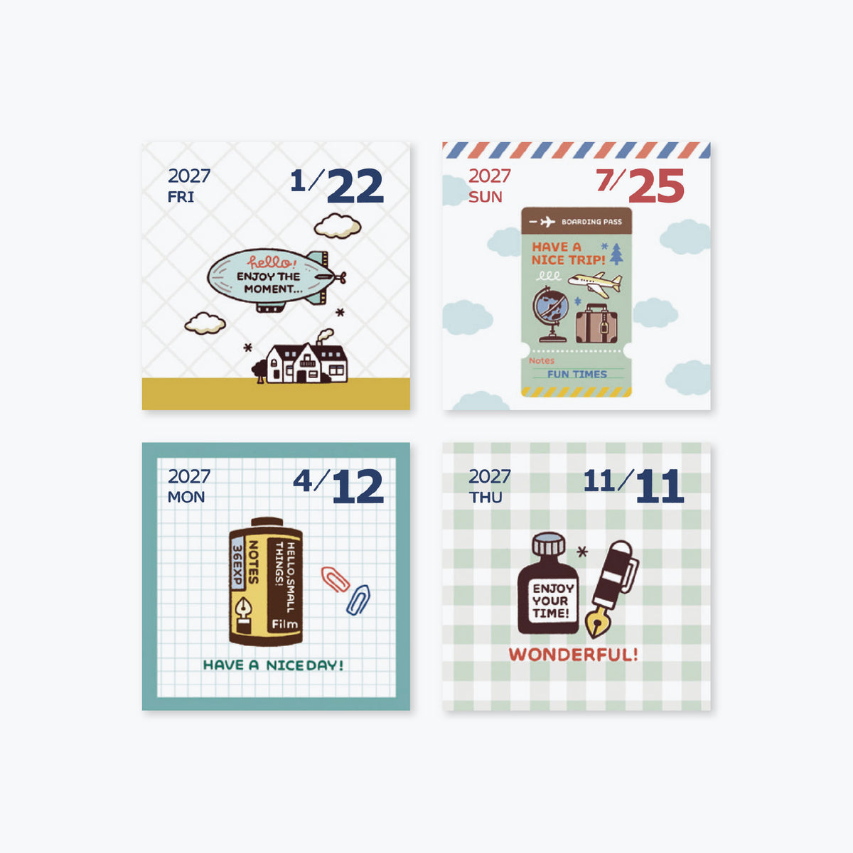 Shinnippon Calendar - 2027 Calendar - Eric - Daily - Mini Square
