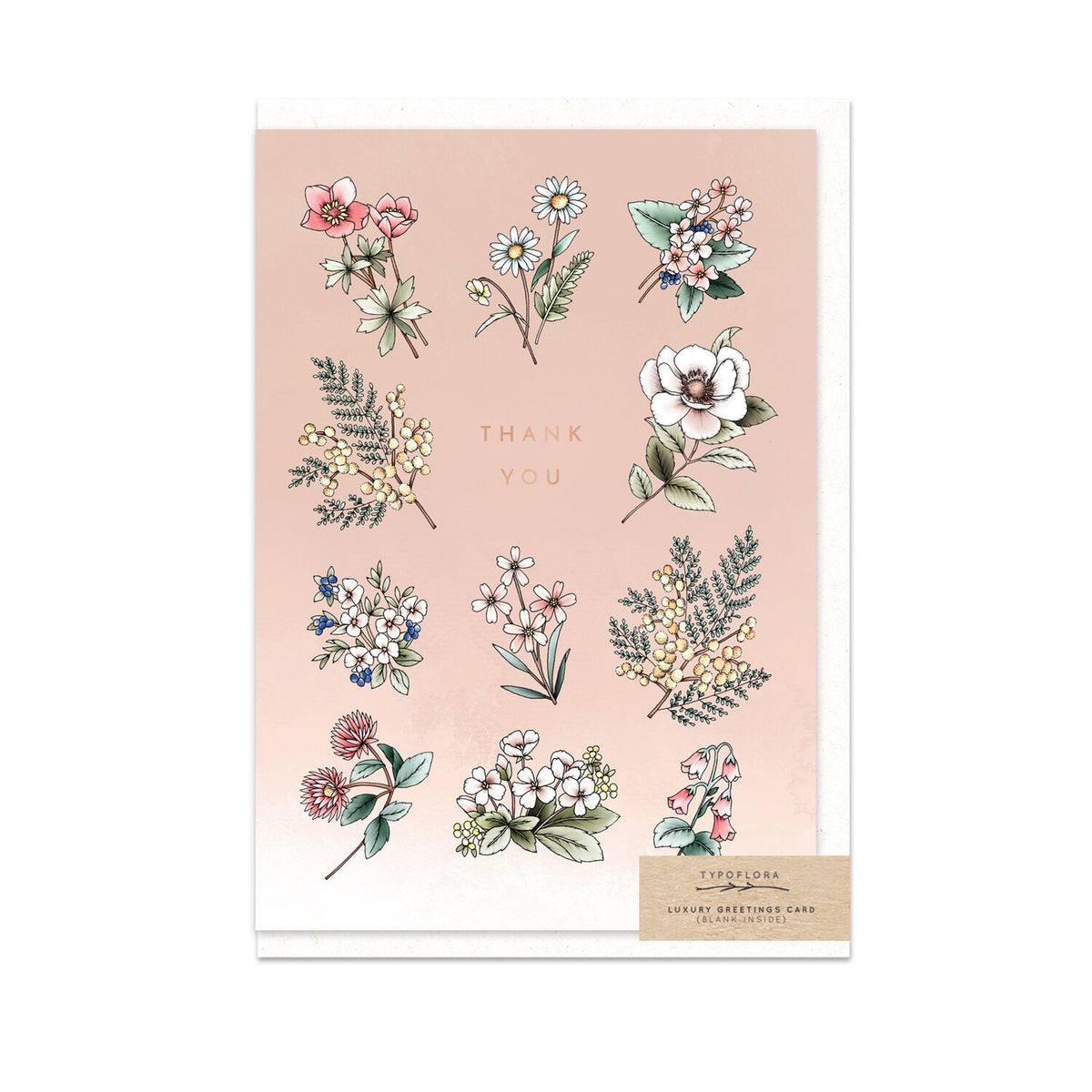 Typoflora - Card - Wildflower Thank You