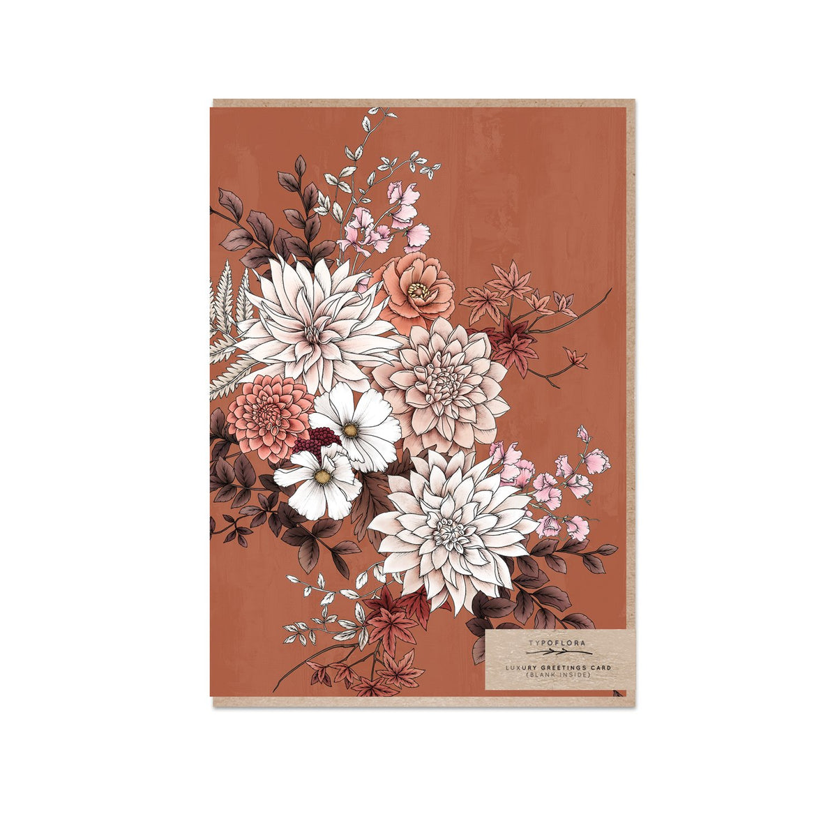 Typoflora - Card - Florist Bouquet (Rust)