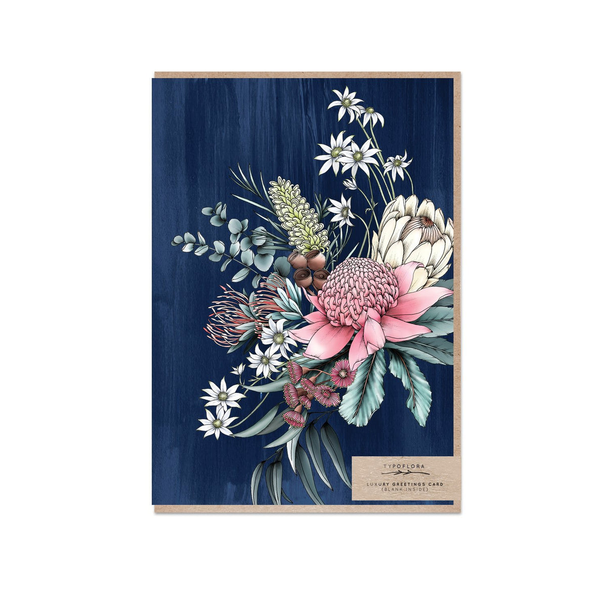 Typoflora - Card - Florist Bouquet (Navy)