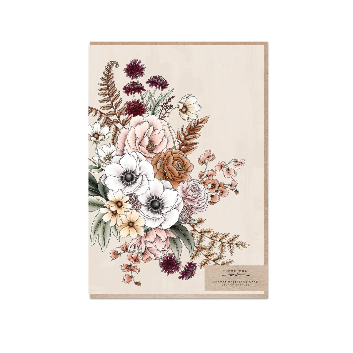 Typoflora - Card - Florist Bouquet (Beige)