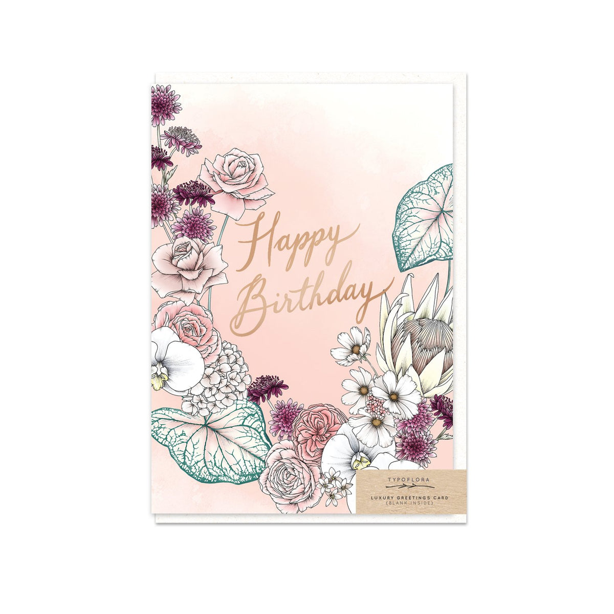 Typoflora - Card - Rose Birthday