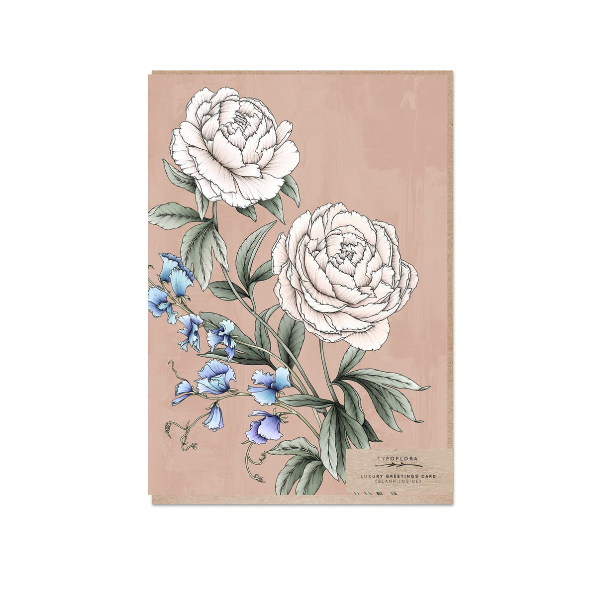 Typoflora - Card - White Peony