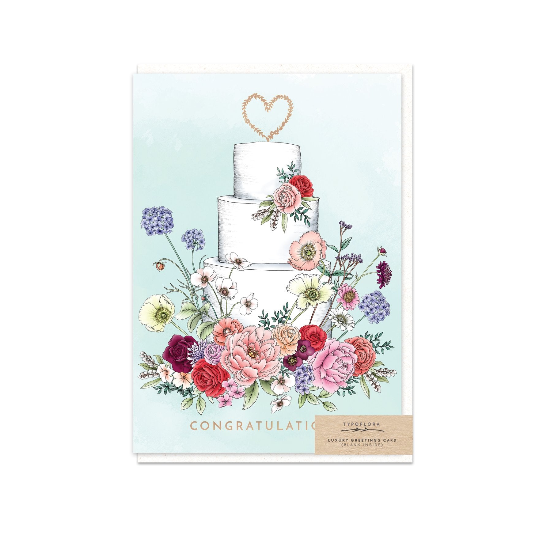 Typoflora - Card - Floral Wedding Cake