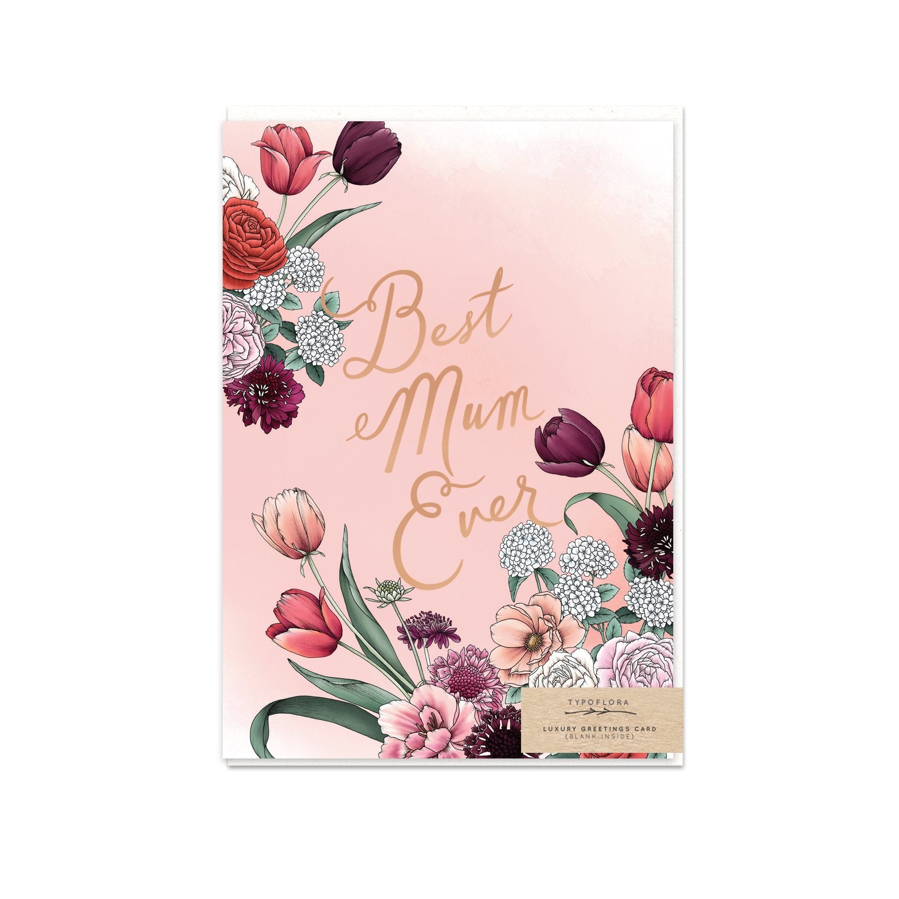 Typoflora - Card - Tulips Best Mum Ever