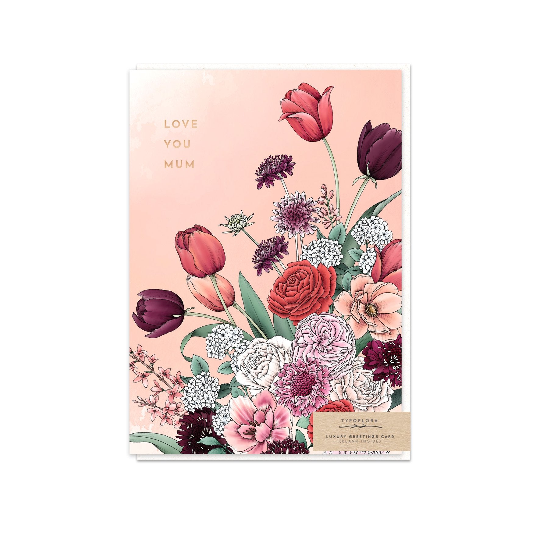 Typoflora - Card - Tulips Love You Mum