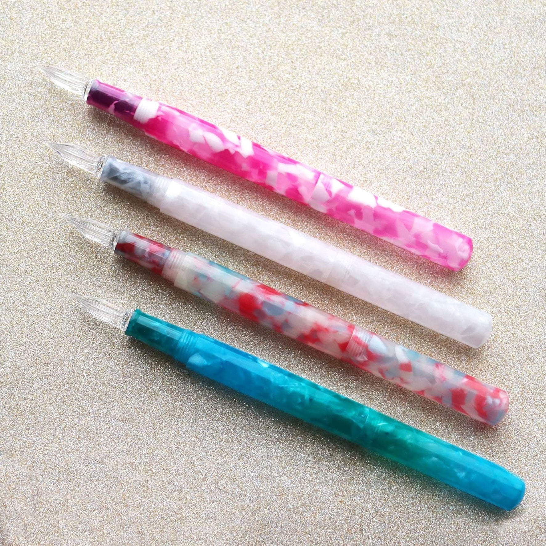 Teranishi - Calligraphy Pen - Glass Nib - Jelly - Pink