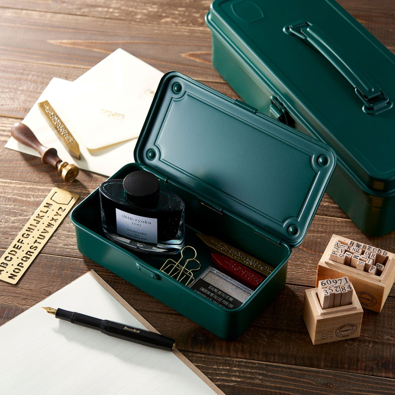 Toyo Steel - Stationery Box - T-190 - Moss Green