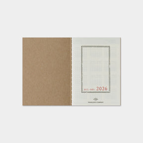 Traveler's Company - 2026 Diary - 6 Month Insert - Passport - Weekly (Jul - Dec)