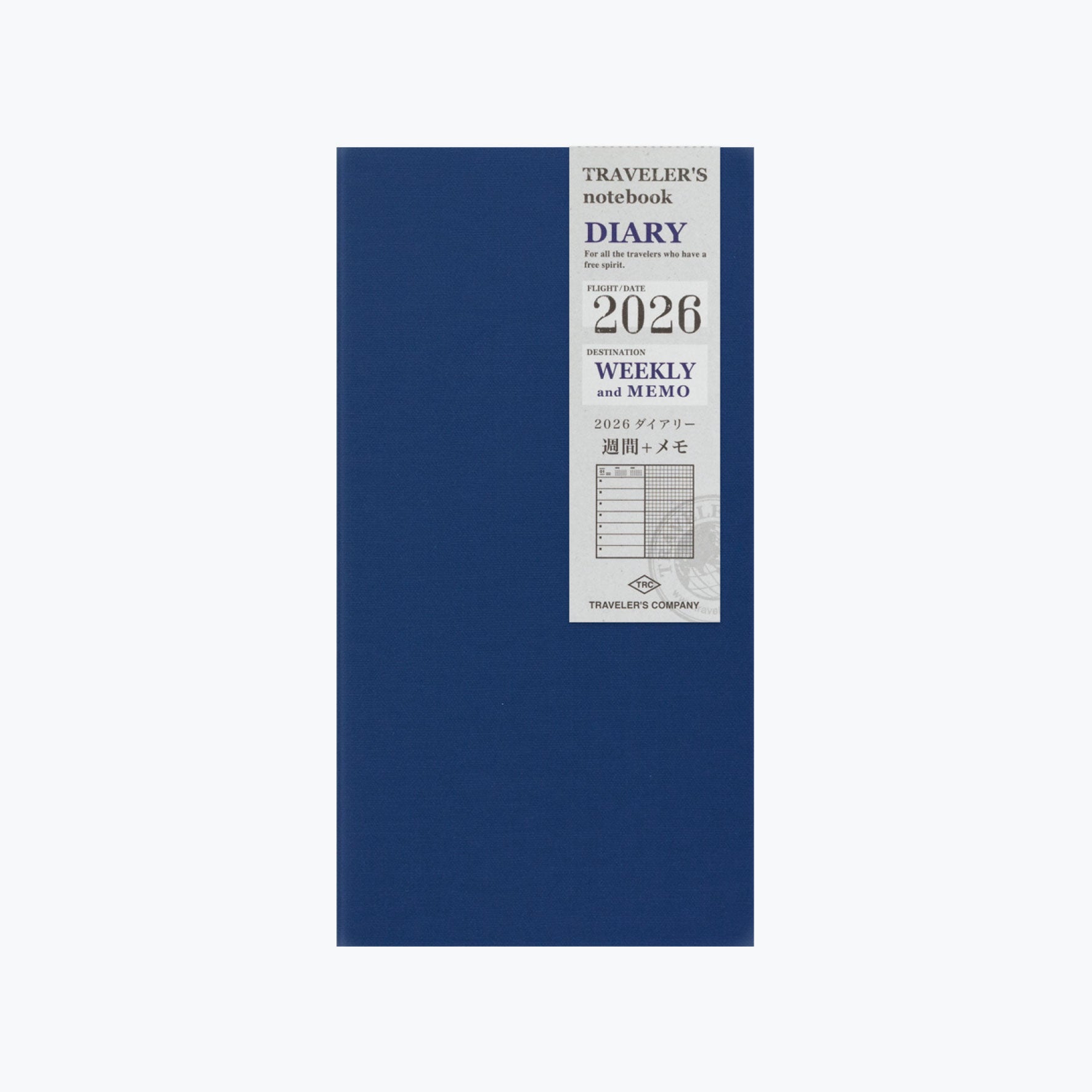Traveler's Company - 2026 Diary - 6 Month Insert - Regular - Weekly+Memo (Jul - Dec)