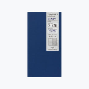 Traveler's Company - 2026 Diary - 6 Month Insert - Regular - Weekly+Memo (Jul - Dec)